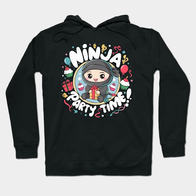 Cute Birthday Ninja Hoodie by Moulezitouna